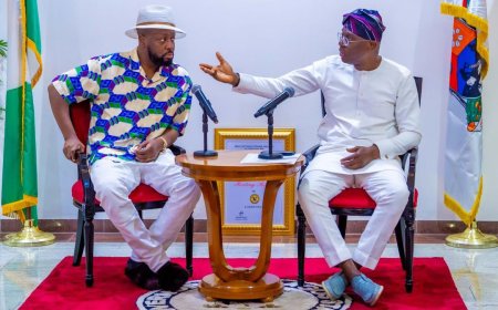 Lagos Governor Welcomes Wyclef Jean and Miss Earth Delegates to Lagos House
