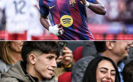 Nicki Nicole Spotted at Barcelona vs Girona Match to Support Lamine Yamal
