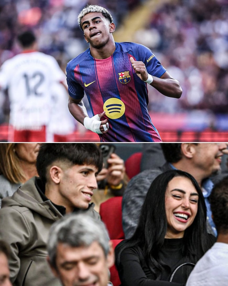 Nicki Nicole Spotted at Barcelona vs Girona Match to Support Lamine Yamal