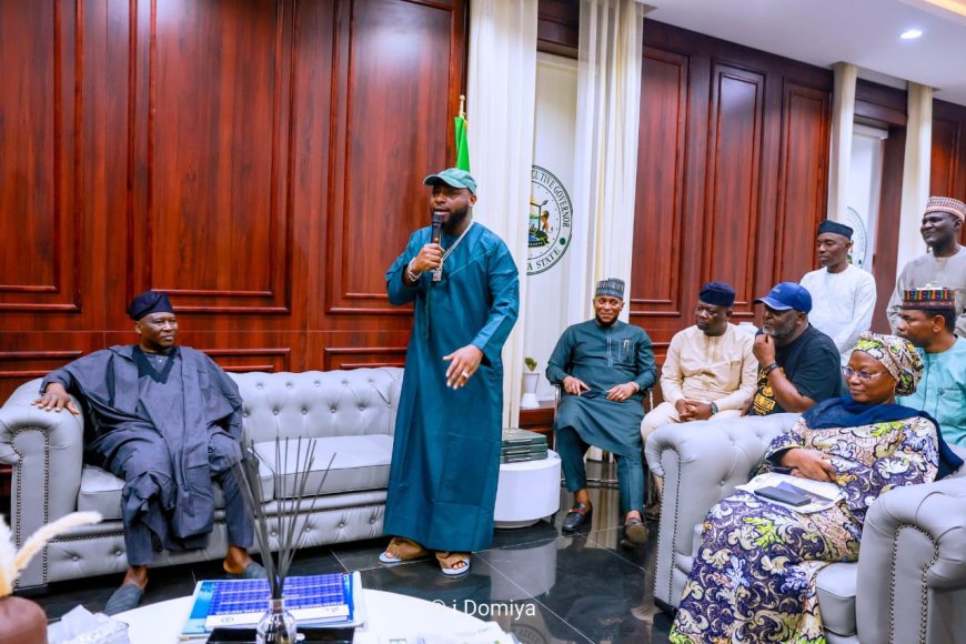 Adamawa Governor Welcomes Davido to Government House, Yola