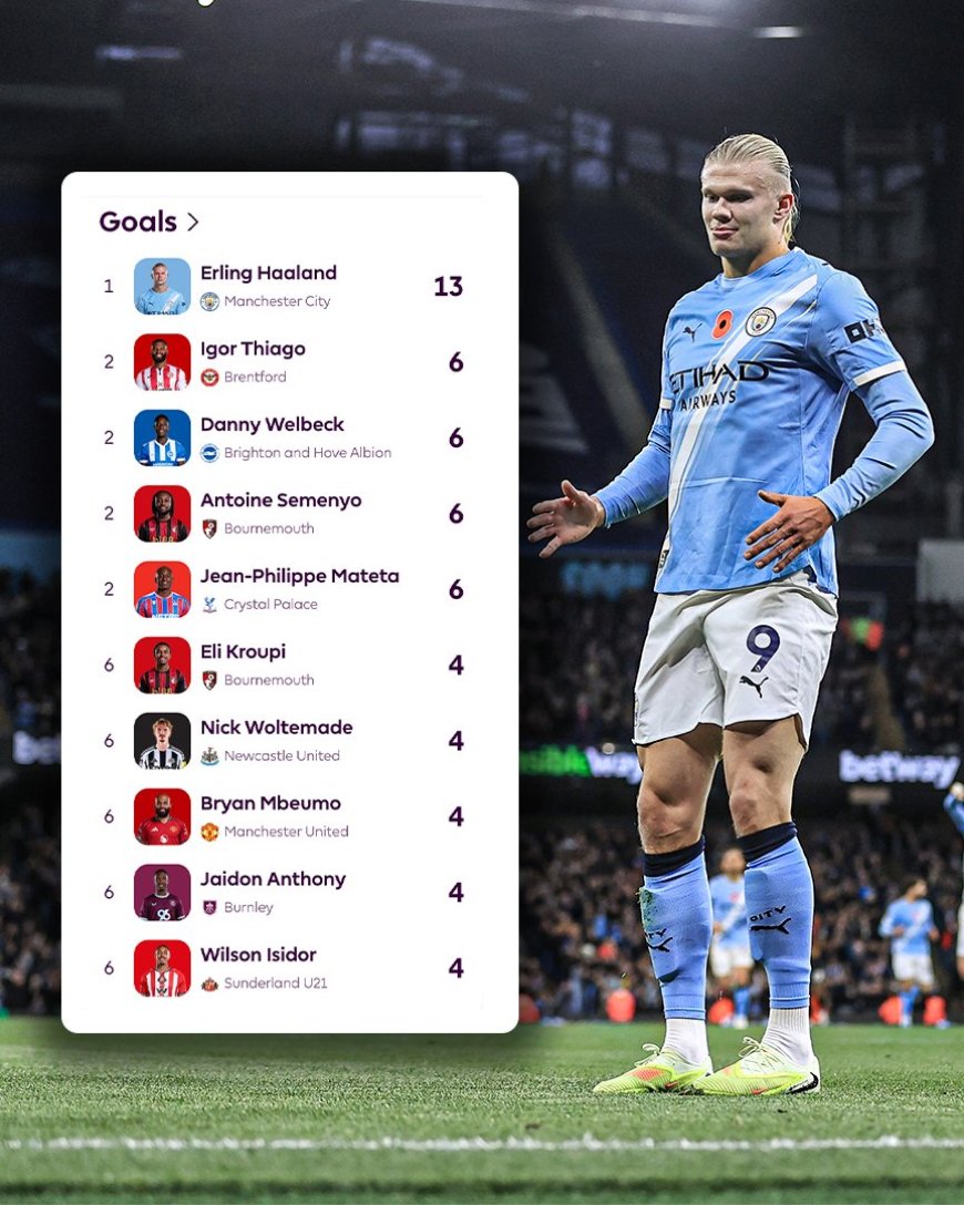 Erling Haaland Hits 13 Goals by November