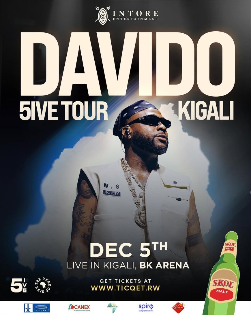 Davido to Headline 10,000 Capacity BK Arena in Kigali