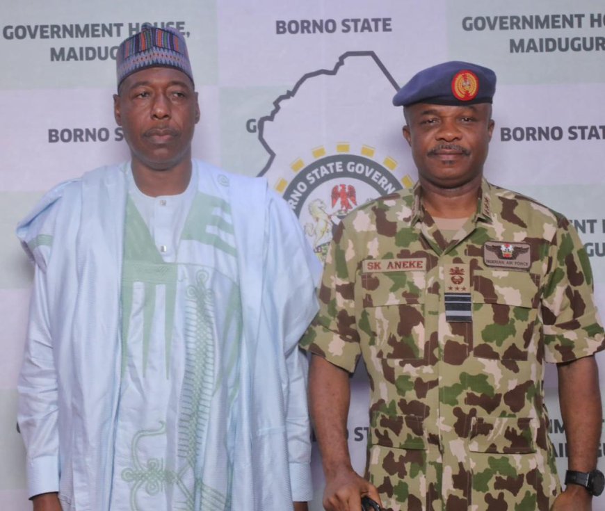 Gov. Zulum Calls on Air Chief to Lead Major Anti Boko Haram Operations in Lake Chad