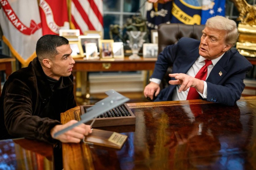 Soccer superstar Cristiano Ronaldo and his fiancée Georgina Rodríguez visited the White House on Tuesday, where they met with President Donald Trump