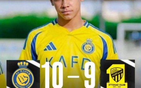 Cristiano Jr Nets 10 Goals in Al Nassr U15 Victory Over Al Ittihad