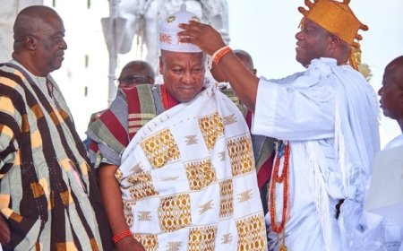 Ghana’s President John Mahama Honoured With Yoruba Chieftaincy Title in Nigeria
