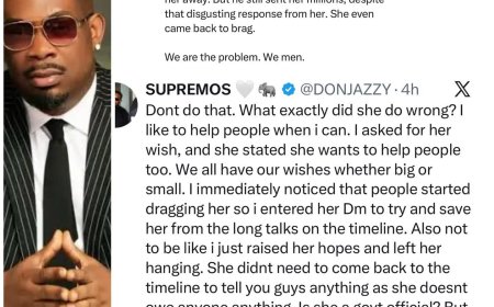 Don Jazzy has responded to the man who claimed that he and other men encourage “bad behaviour” in women.