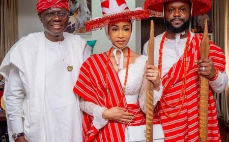 Seyi Tinubu, Wife Layal Conferred with Chieftaincy Titles in Lagos