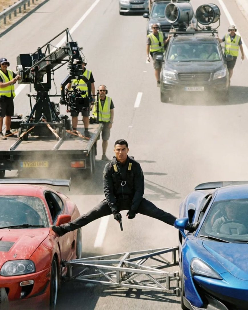 Cristiano Ronaldo Spotted on Fast & Furious Set