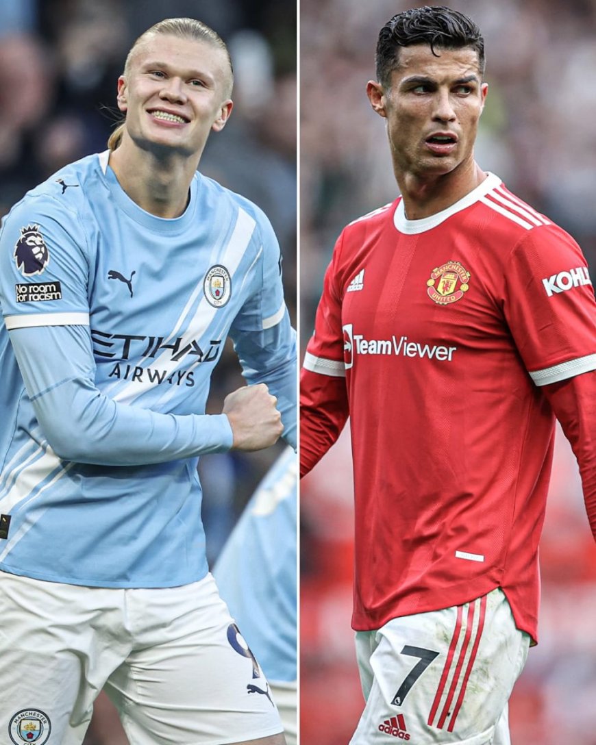 Erling Haaland has now matched Cristiano Ronaldo’s Premier League goal tally