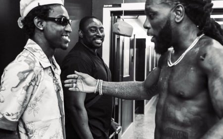 Burna Boy  and Shalipopi win Best African Collaboration with "LAHO 11" at the AFRIMA Awards