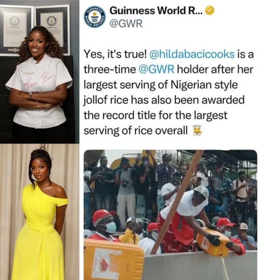 Hilda Baci sets another record for the largest serving of rice.