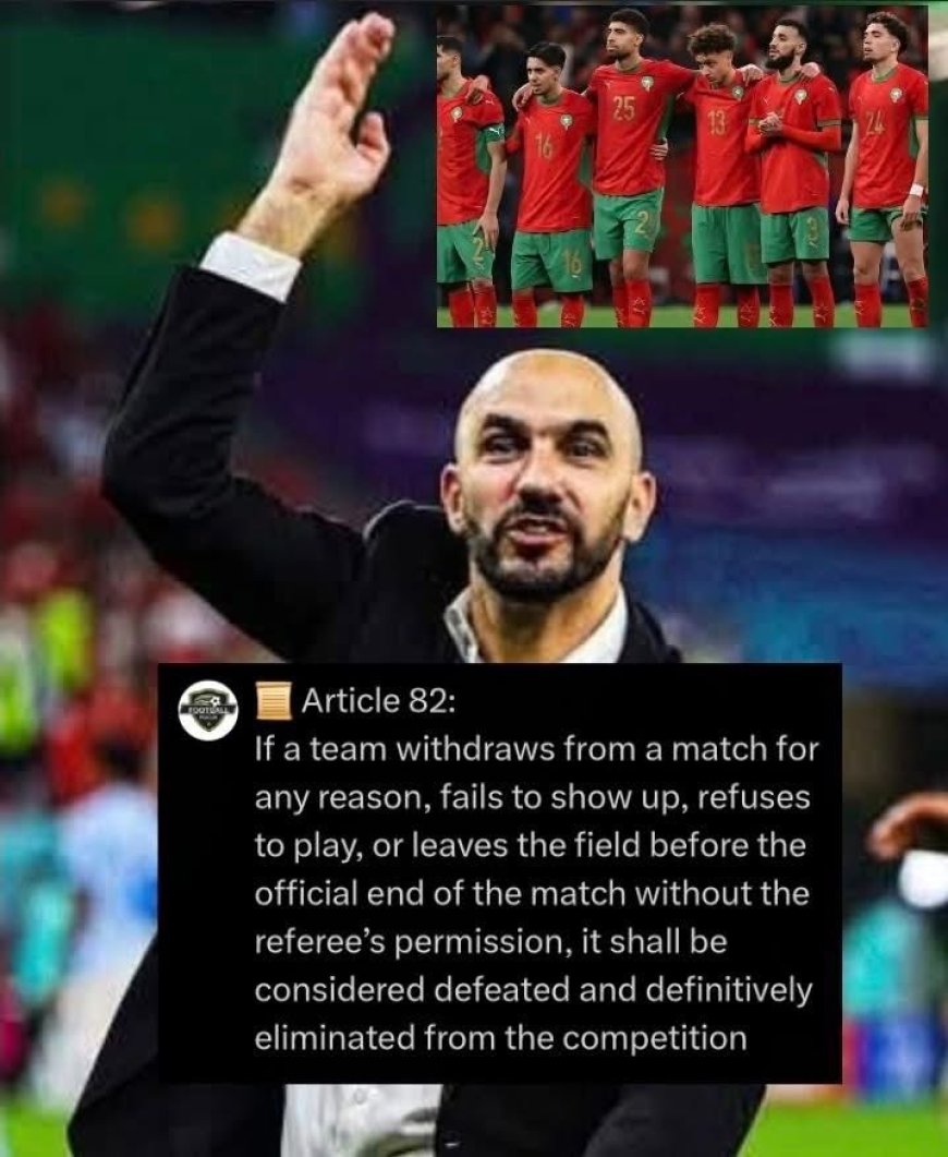 The Moroccan Football Federation has now formally lodged a protest with CAF, invoking Article 82 and calling for the match against Senegal to be awarded to Morocco, along with the #AFCON trophy