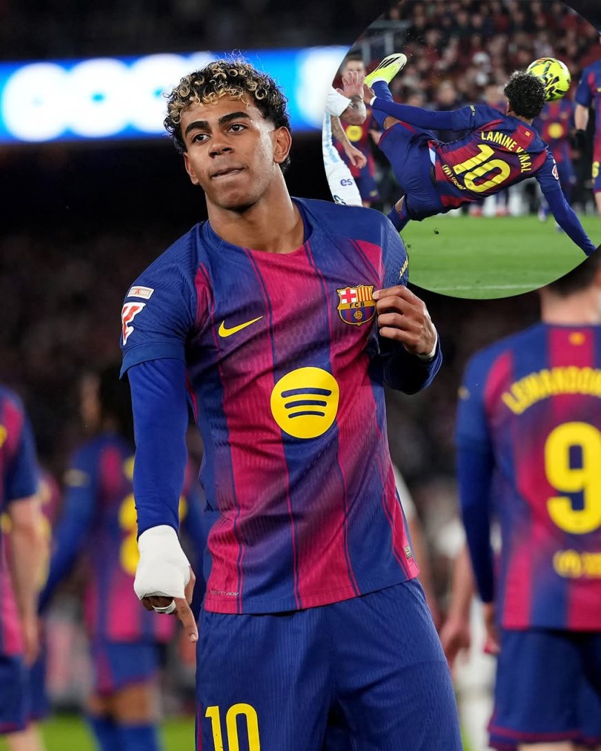 Lamine Yamal put the icing on the cake of a 3-0 win for Barcelona with a bicycle kick