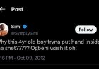 Resurfaced old tweets of simi currently trending