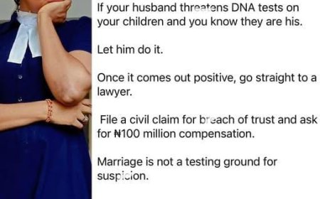 "If your husband threatens DNA ..once it comes out positive ..file a civil claim..."