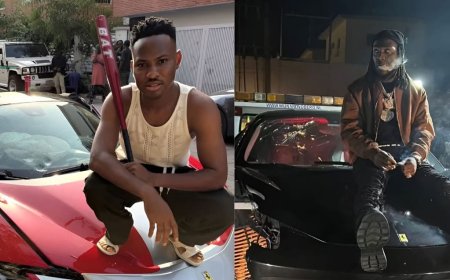 Social media is buzzing after Jeff Forex reportedly crashed his ₦1.5 billion Ferrari in Lagos, an incident many users are linking to the moment Burna Boy famously crashed his first Ferrari in the same city years ago