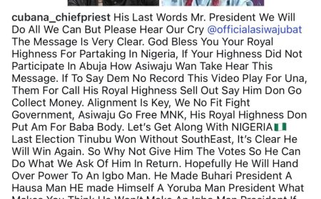 Tinubu won without SouthEast, It’s clear he wil win again. Why not give him the votes so he can doi what we ask of him in return