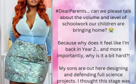 Media personality Toolz has shared a lighthearted complaint about the amount of schoolwork her children bring home.