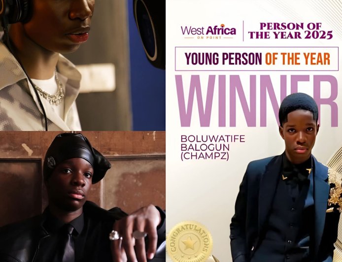 Wizkìd’s first son, Champz the Champion, just w0n the Young Person of the Year award