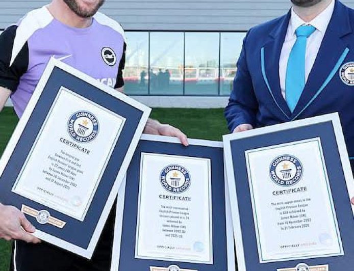 James Milner received three Guinness World Records this week