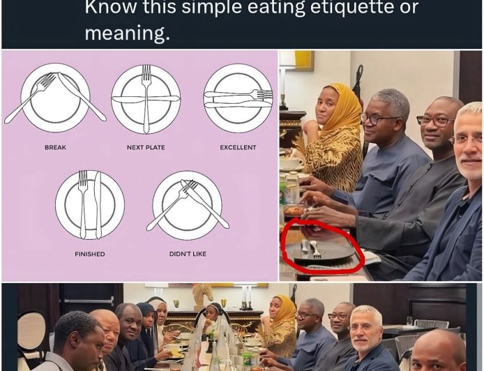 Eating etiquette in wealthy people's homes by official blessing