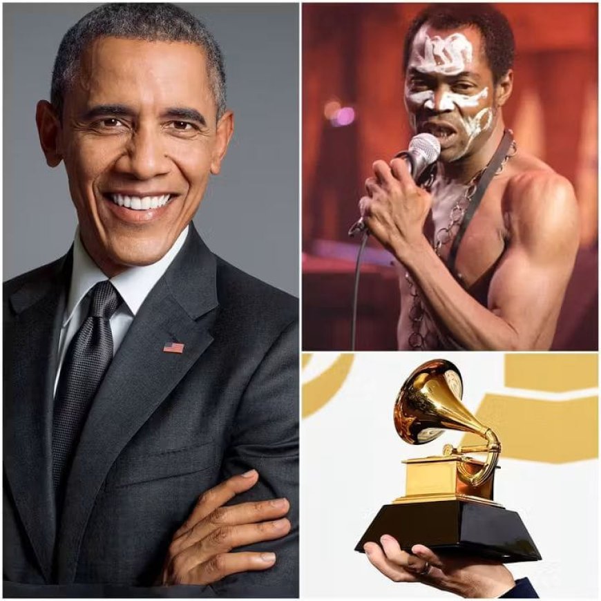 Barack Obama has reportedly named Fela Aníkúlápó Kuti the greatest Afrobeats artiste of all time, saying he’s grateful to be alive to witness Fela receiving a Grammy Lifetime Achievement Award