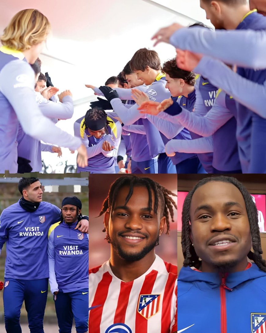 Ademola L00kmān s£ttling into lìfē at Atlētiço Mādrìd as his teāmmātes welcome him Into the team