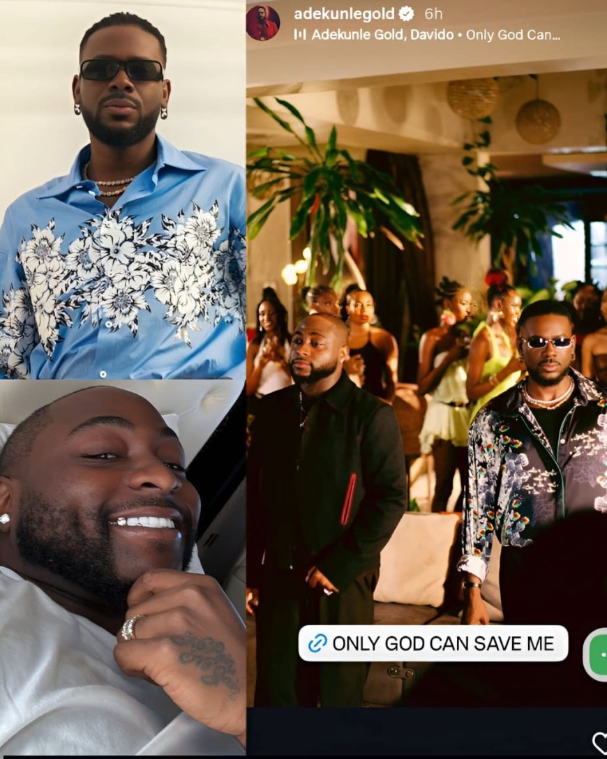 The official music video for Adekunle Gold & Davido’s 'Only God Can Save Me' dr0ps at 6 PM on 12th February.