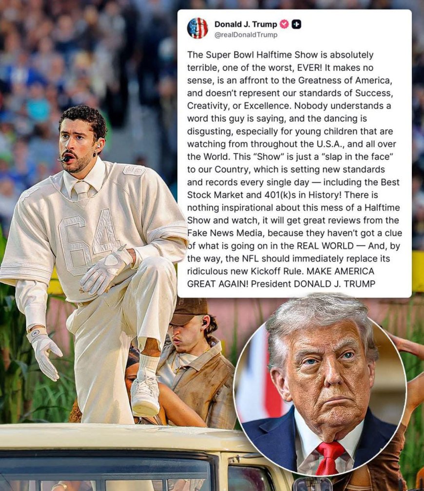 Donald Trump reacts to Bad Bunny's halftime show