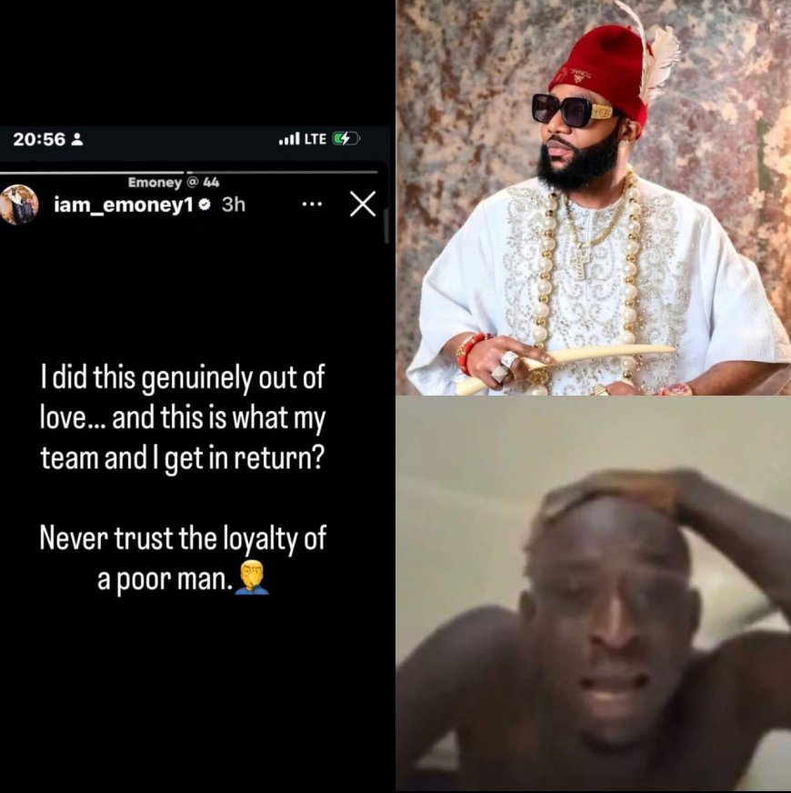 “I did this genuinely out of love… and this is what my team and I get in return? Never trust the loyalty of a poor man.