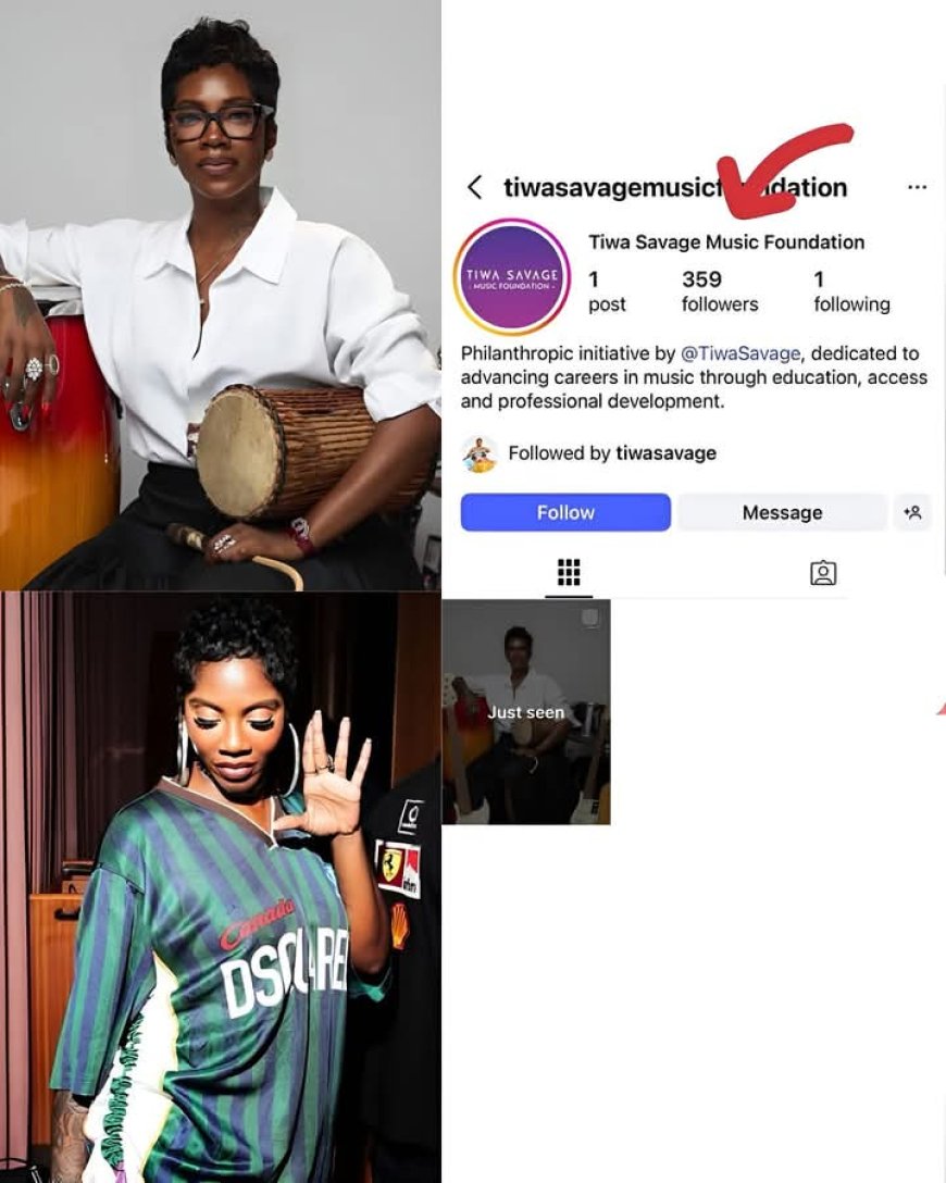 Tiwa Savage launches her Tiwa Savage Music Foundation, dedicated to supporting emerging African creatives through mentorship and music education