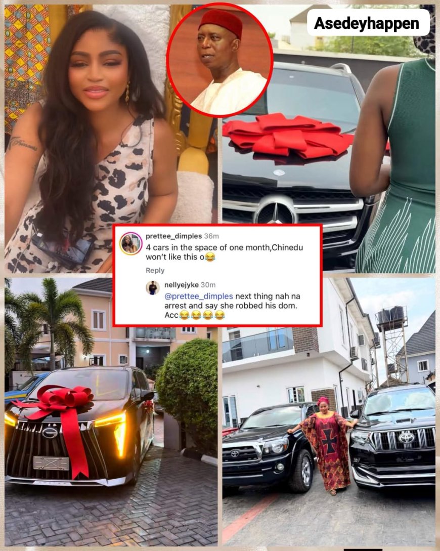 “4 Cars in the SPACE of One Month, Chinedi Won’t like This o - A fan tells Regina Daniels
