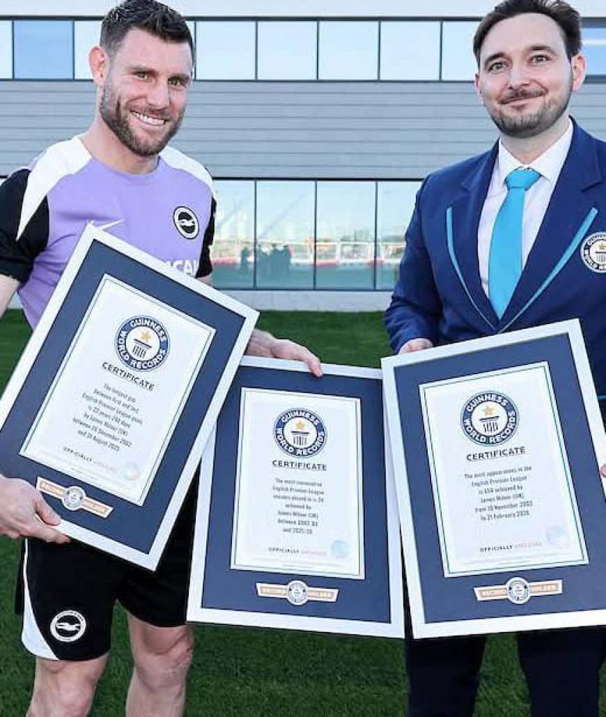 James Milner received three Guinness World Records this week