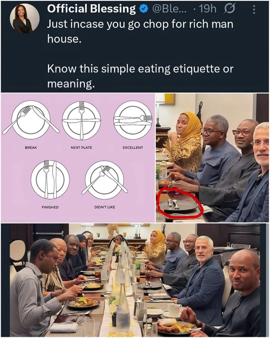Eating etiquette in wealthy people's homes by official blessing