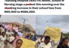 Students Protest Fee Hike at Nnamdi Azikiwe University Teaching Hospital School of Nursing