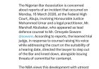 The NBA in a statement released, said no judge has the power to ask a lawyer to kneel down in court