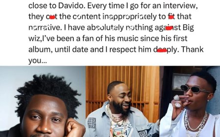 Nasboi clears the air, says interviewers and podcasters have been twisting his words to put him against Wizkid because of his closeness to Davido.