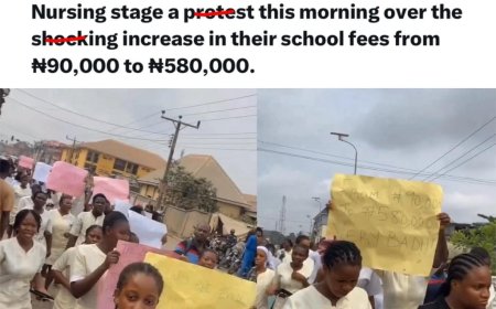 Students Protest Fee Hike at Nnamdi Azikiwe University Teaching Hospital School of Nursing