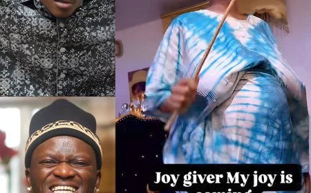 Portable shares a sweet moment with his wife Bewaji as they expect their baby.  Zazu don dey prepare for daddy duties agai