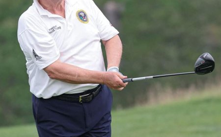 Donald Trump has been spotted playing golf amidst the ongoing Middle East conflict