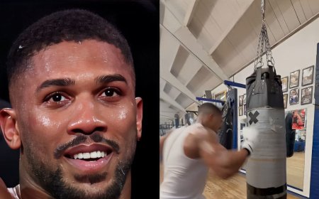 Anthony Joshua returns to training months after the incident in Nigeria that cost his friends lives.
