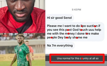 Legendary f00tballer Victor Boniface - Shares messages of a lady that sent him her pa!n and her b!ll too.  ₦7M to fix what pe0ple said ab0ut her b0dy…