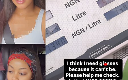 Actress Damilola Adegbite was left in disbelief after being charged ₦125,000 for just 93 litres of petr0l