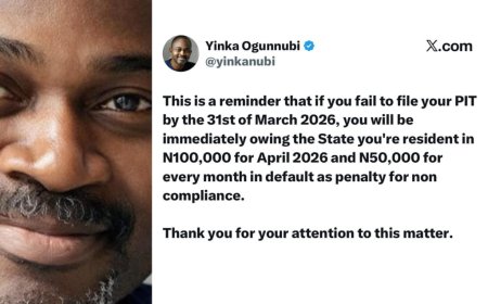 File Your PIT Before March 31 or Pay ₦100k Fine” — Man W@rns Nigerians