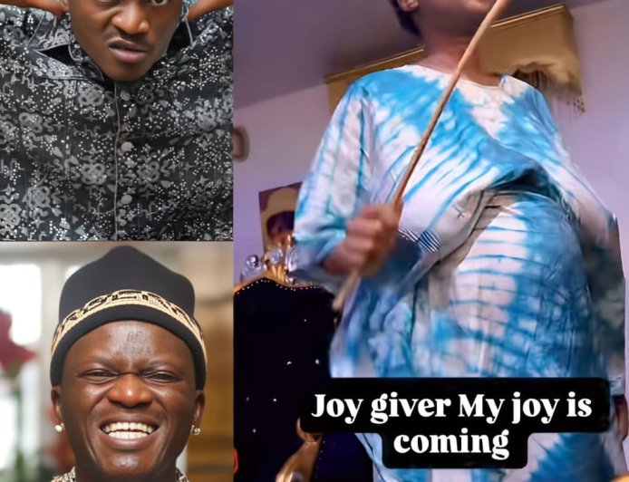 Portable shares a sweet moment with his wife Bewaji as they expect their baby.  Zazu don dey prepare for daddy duties agai