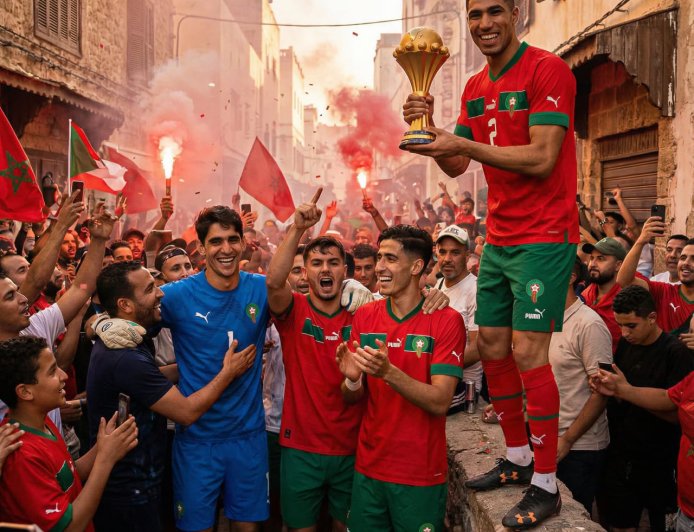 Morocco has been announced as AFCON winners with final result overturned by CAF with a trending ai generated photo of morroco players celebrating with the trophy.