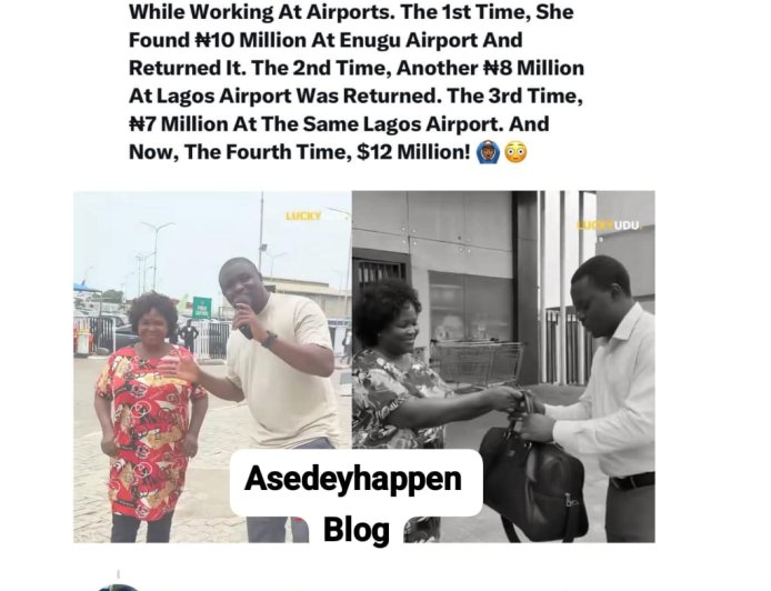“She Returned $12 Million Found at Lagos Airport” — Honesty Story Sparks Reactions