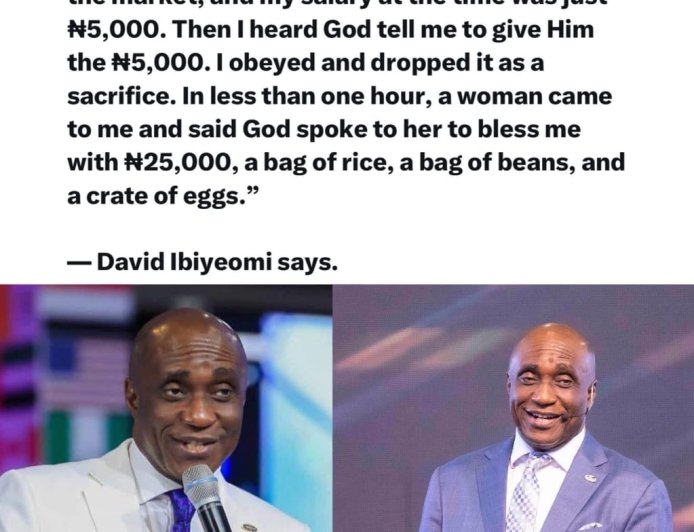 “I Gave God My Last ₦5,000 And Received ₦25,000 Within an Hour” — David Ibiyeomie Shares Testimony
