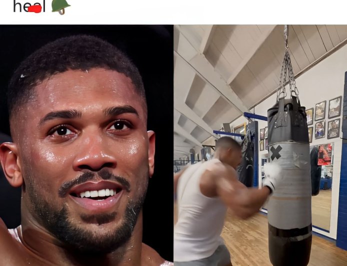 Anthony Joshua returns to training months after the incident in Nigeria that cost his friends lives.